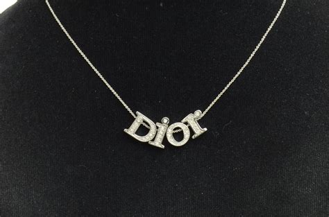 dior hanging necklace|genuine christian dior necklace.